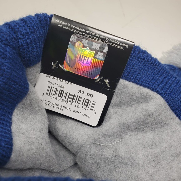 NEW 2020 NFL NEW ERA ON FIELD SIDELINE BEANIE - Indianapolis Colts - Picture 3 of 5